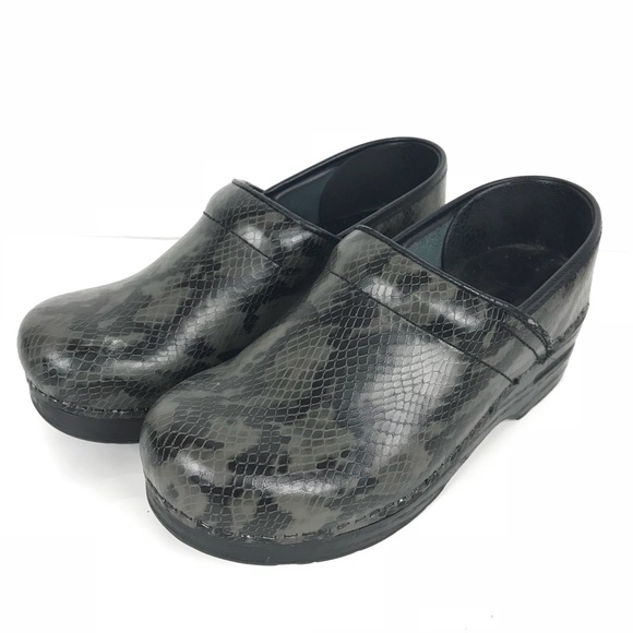 dansko snake print clog